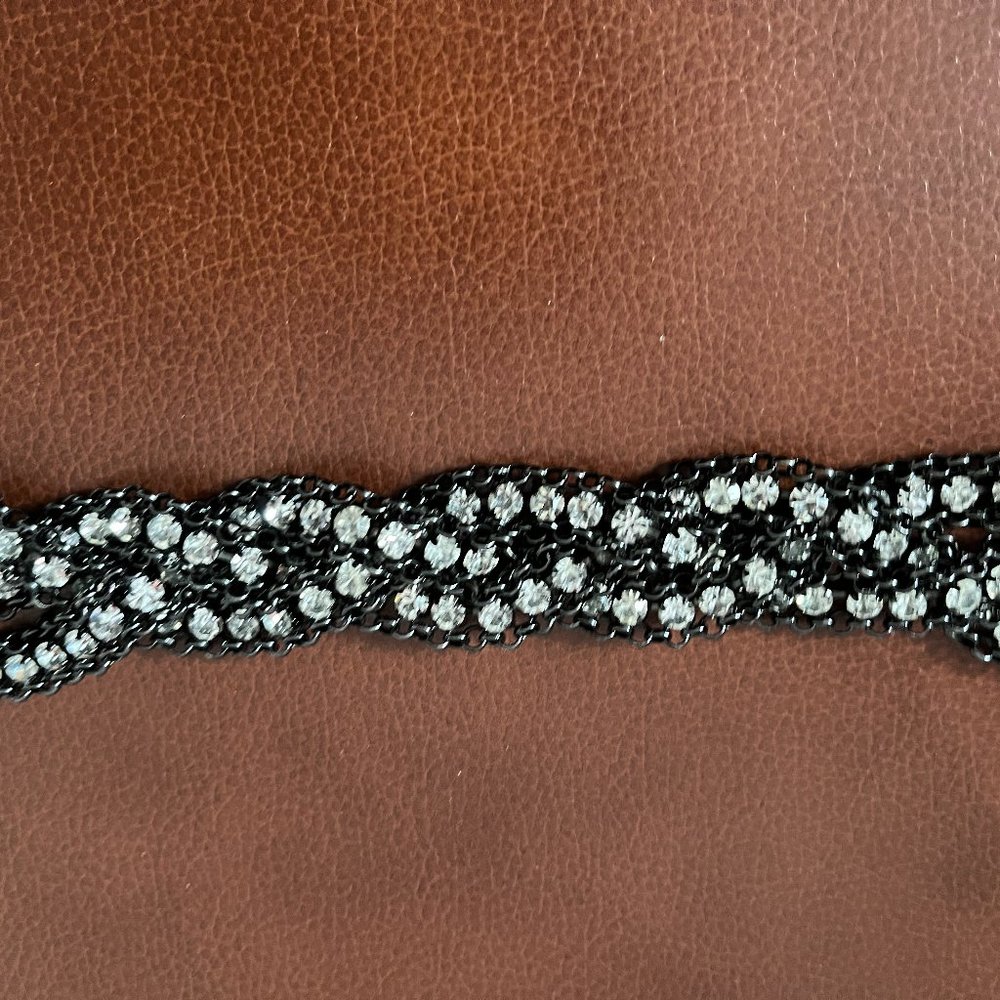 Braided Rhinestone Bracelet - Picture 3 of 3